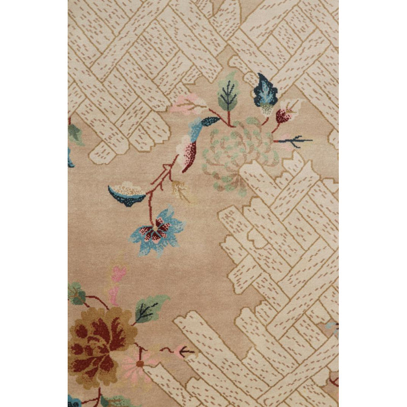 One-of-a-Kind Hand Knotted Area Rug, Rectangle 9'6" x 13'9"