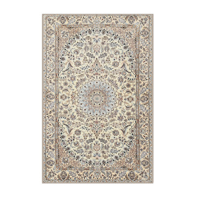 Tapis traditionnel bleu marine / beige Desbois