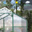 Serre en polycarbonate 6 x 6 pi - Structure en aluminium résistante au vent et à hauteur de gain robuste pour une utilisation toute saison dans la cour