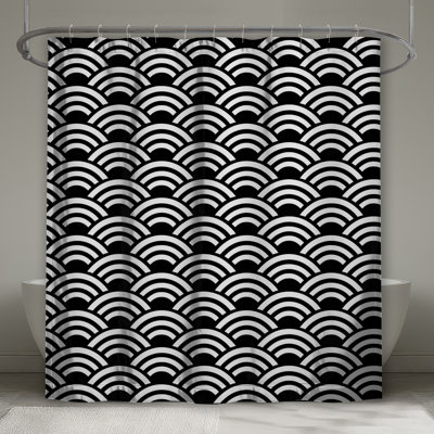 Rideaux de douche noir et blanc Arches