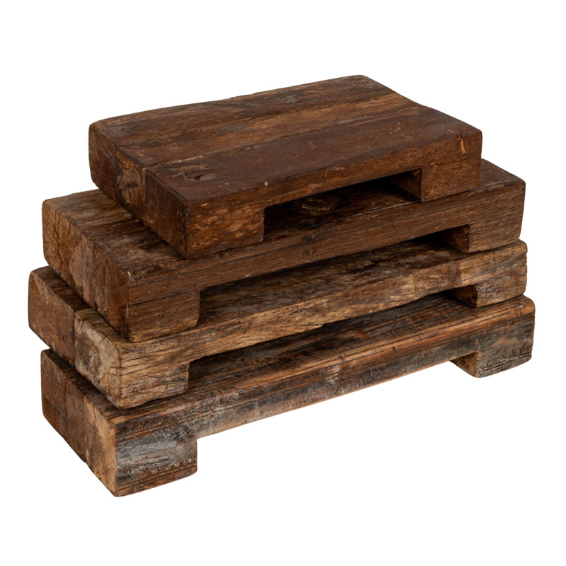 Plateau à piédestal en bois Pacific Found