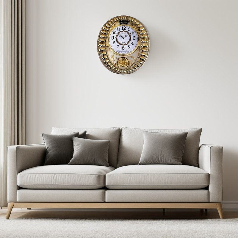 Steel Analogue Wall Clock