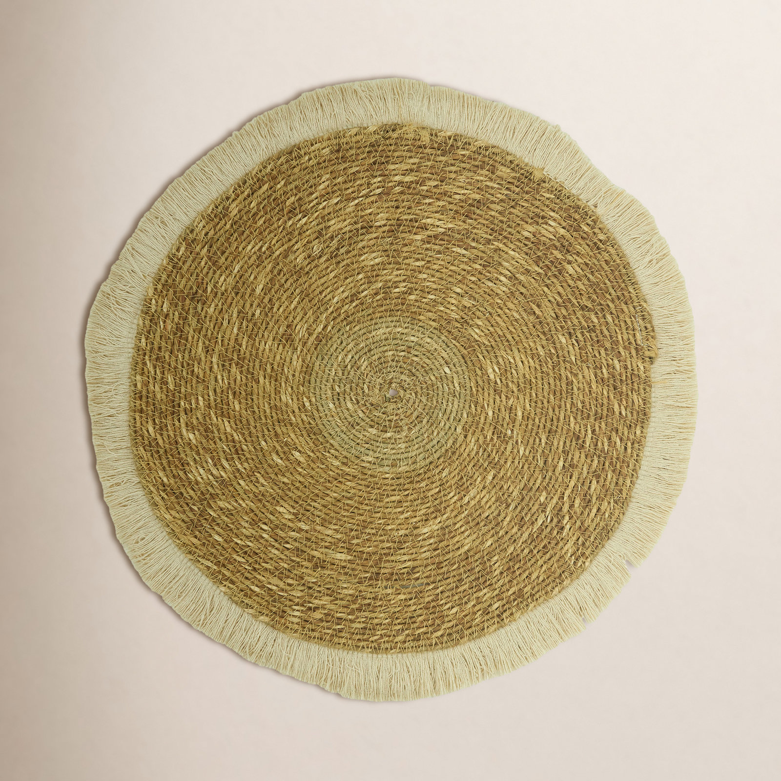 Jordison 90% Sea Grass - 10% Cotton No Pattern Round Placemat