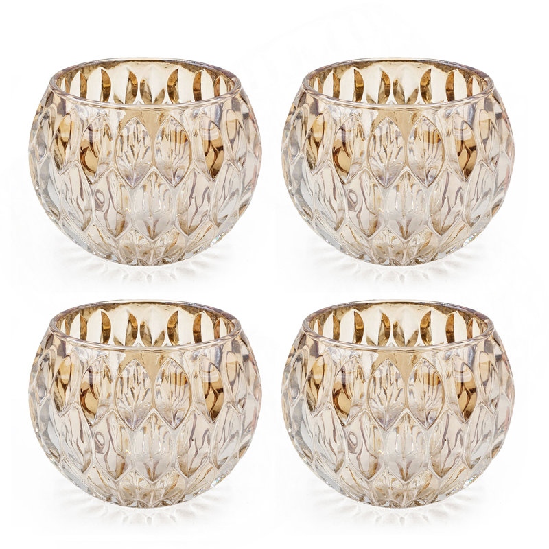 5.9" SHINY LIGHT AMBER OVAL CUTOUT TEXT GLASS, 4 Pack