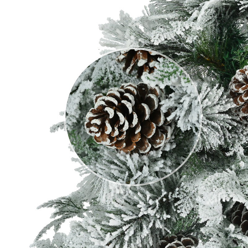 Arbre de Noël artificiel pré-éclairé enneigé, 4'
