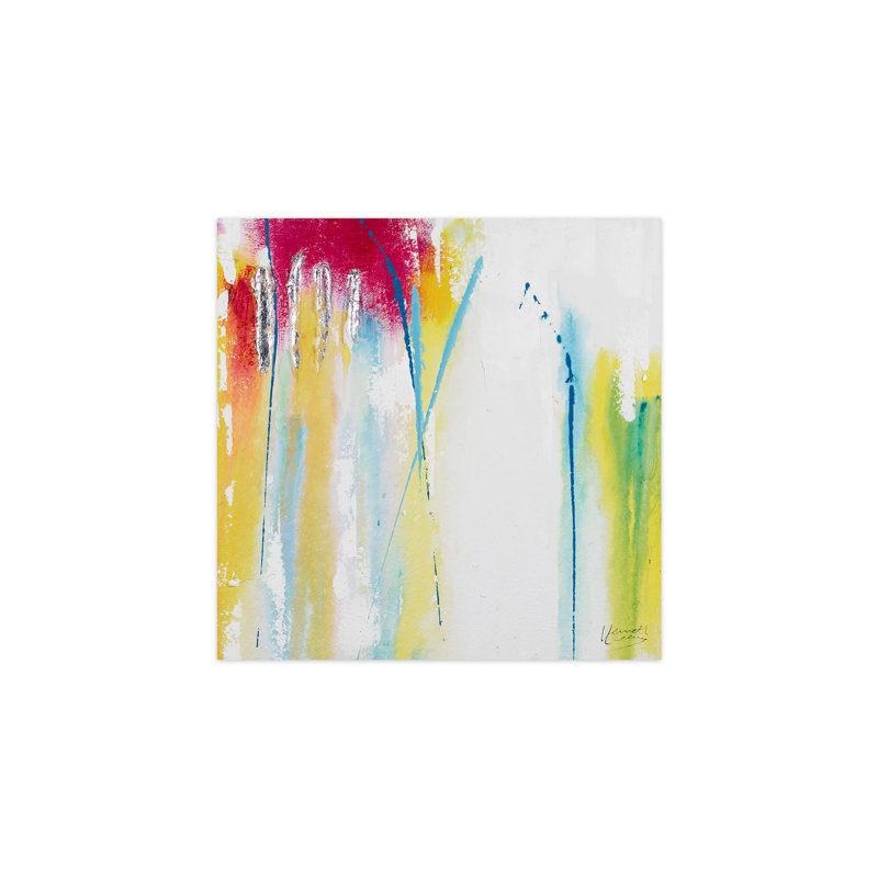 Rearing Up Hand Painted Canvas Print