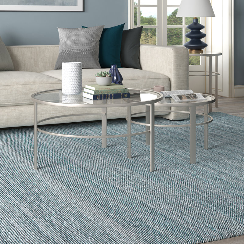 Four Leg Coffee Table, Nickel