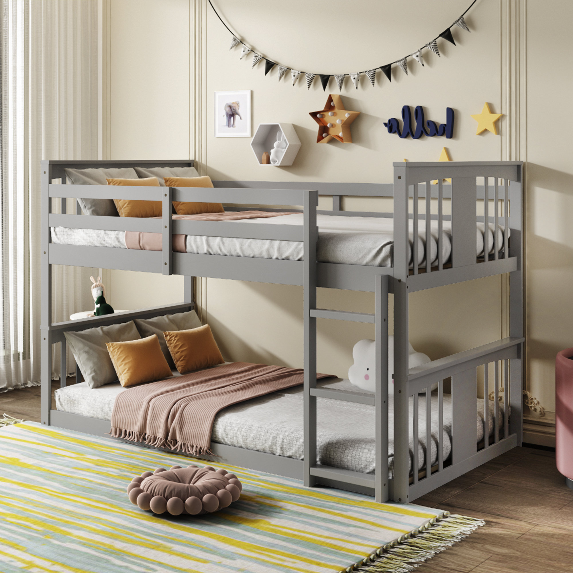 Harriet Bee Felizitas Solid Wood Standard Bunk Bed by Harriet Bee | Wayfair