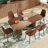 Double Robust Flutted Pedestal Dining Table Set-112473210-112473211