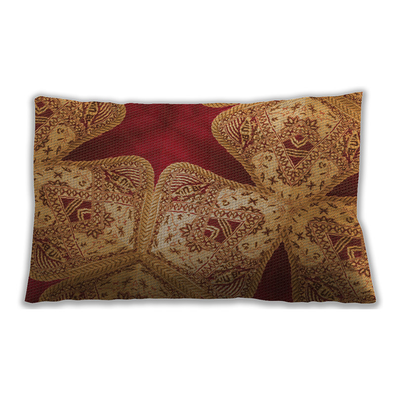 Coussin à motifs 2040, Synthétique, Orange