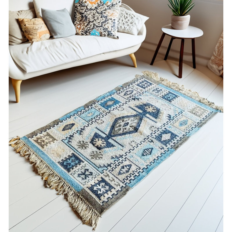 Castra Geometric Hand Woven Indoor / Outdoor Area Rug, Rectangle 75 x 135cm