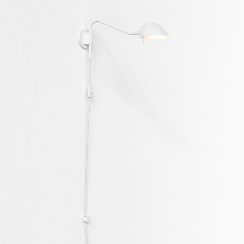 Serge 1 - Light Armed Sconce, Matte White