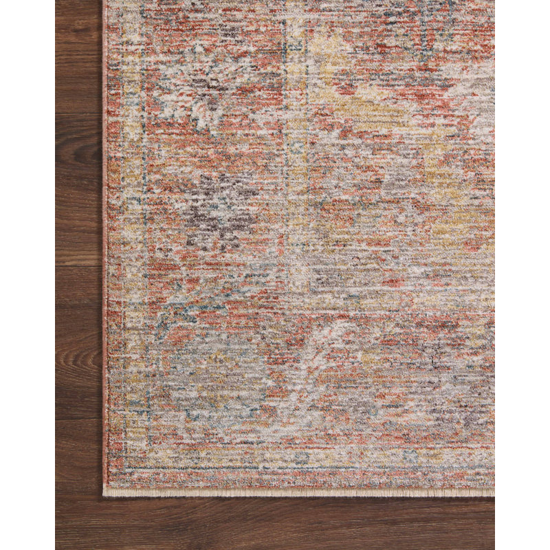 Sunset Multi Floral 5' x 7' Synthetic Area Rug