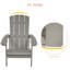 Chaise de patio d'extérieur en plastique Adirondack-59401963