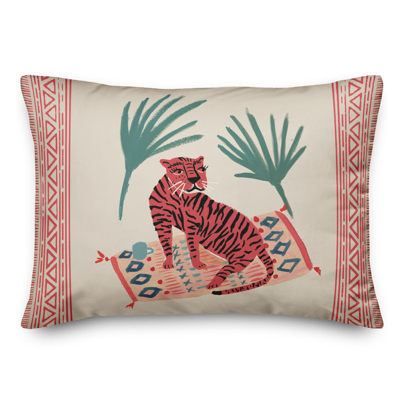 Housse et insert de coussin rectangulaire pour l'extérieur Tiger