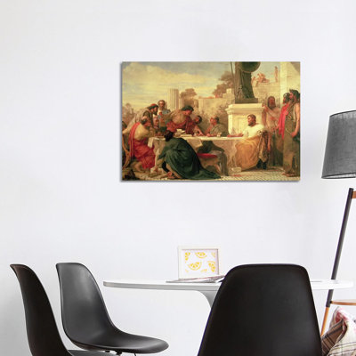Julian The Apostate Presiding At A Conference Of Sectarians, 1875 by Edward Armitage - Wrapped Canvas Print