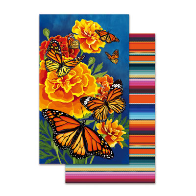 Serviette de cuisine à séchage rapide Mariposa Melody Monarch, 18 po x 30 po