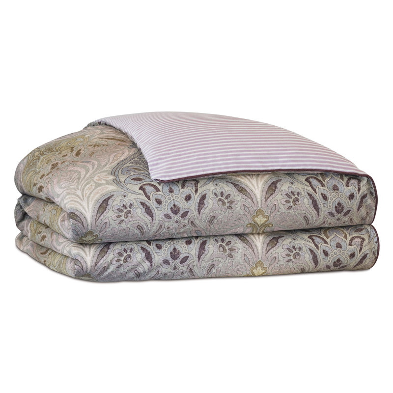Evie Traditional 100% Linen Damask Duvet Cover, Super King Duvet Cover