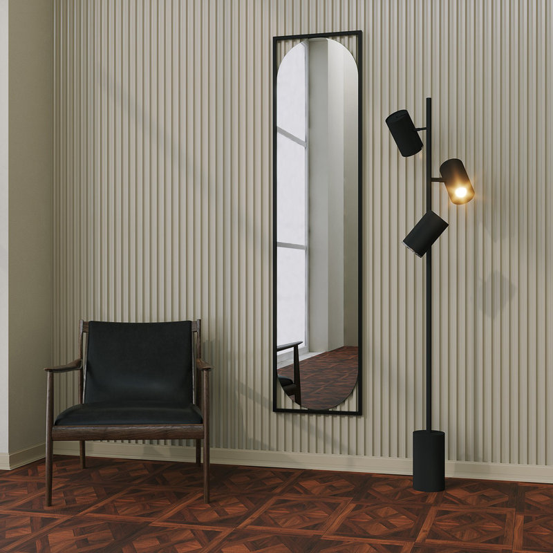 Bisou Rectangle Wall Mirror, Black
