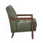 Fauteuil Lenie, cuir capitonné, bois de noyer-113497068