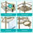 Corner Shower Caddy Tension Pole, 4-Tier, (Matte Gold)-1568591693