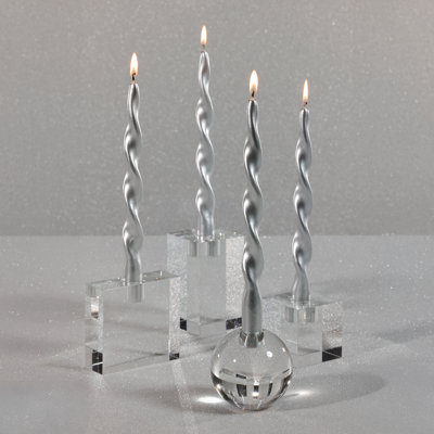 Ensemble de 12 chandelles formelles Lumière Twist - Décoration de table des fêtes