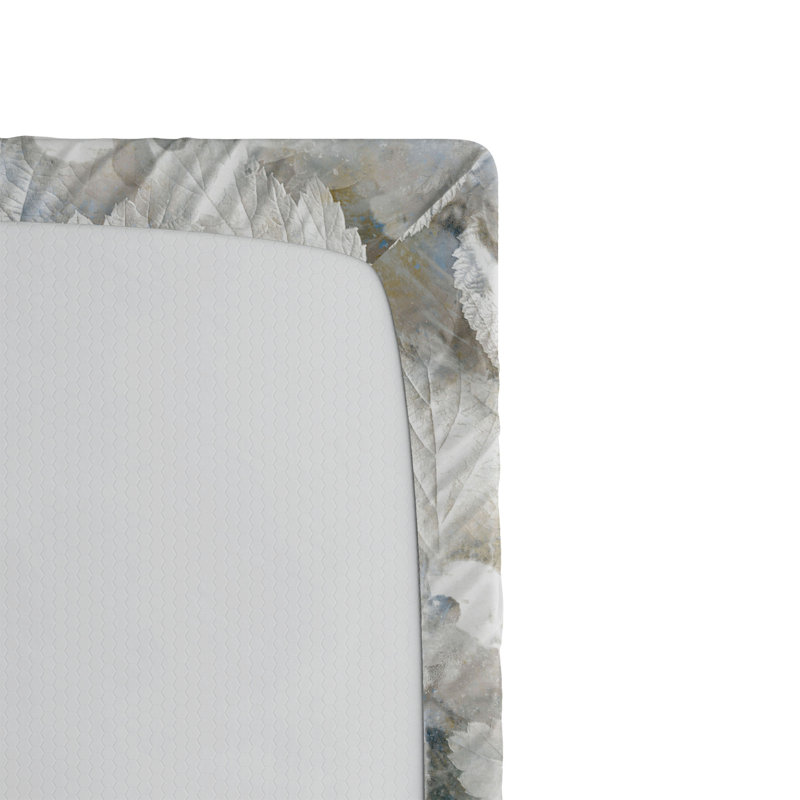 Drap-housse rustique Ambesonne, Twin Fitted Sheet, Coquille d'œuf foncée, sépia pâle / floral