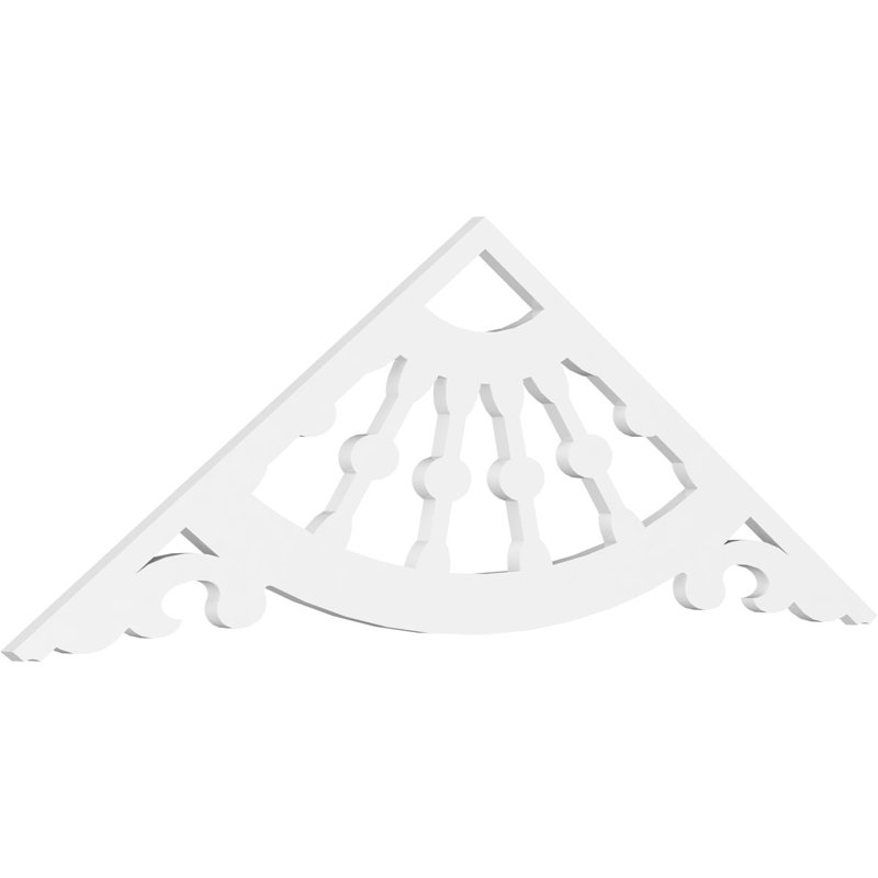 Roue de chariot à pignon en PVC de qualité architecturale, 72 po x 24 po x 1 po, 8 / 12, Plastique