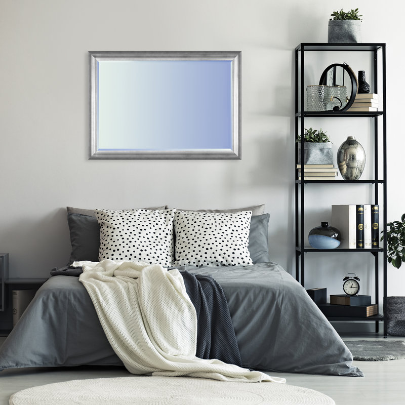 Makaylla Rectangle Wall Mirror, 20" x 30", Silver