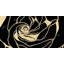 Silhouette of a rose - 24"x48" Framed canvas