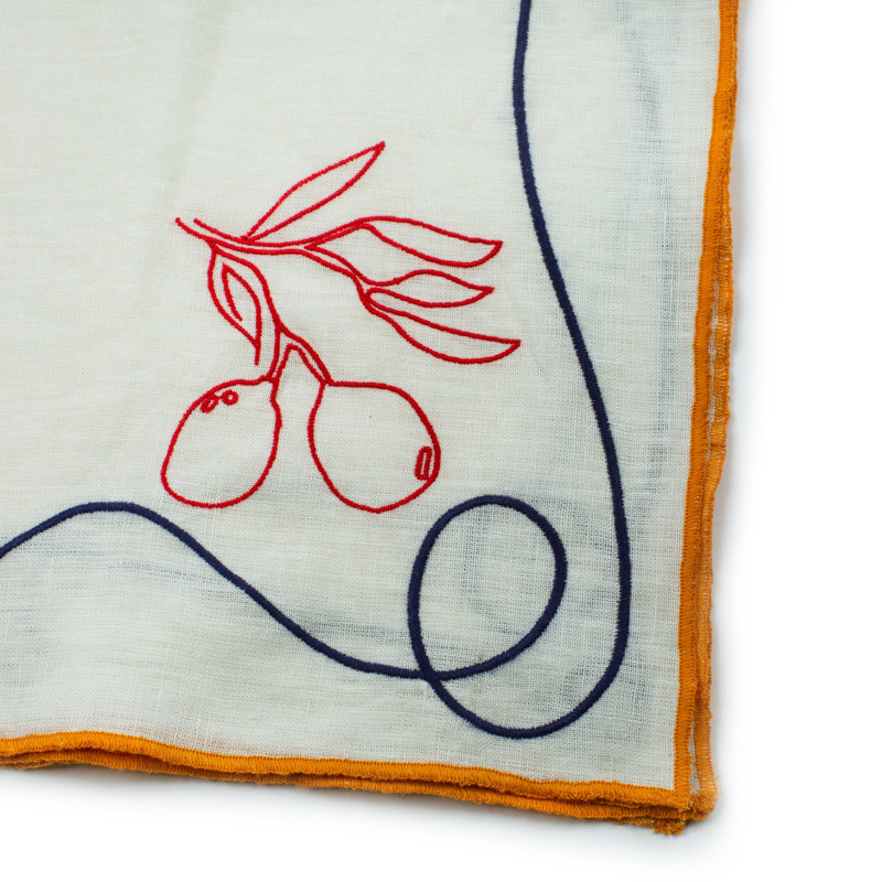 Fete Embroidered Linen Napkins