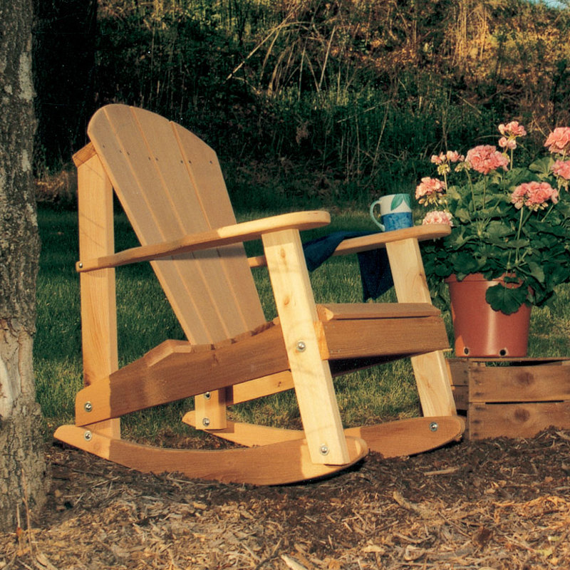 Chaise adirondack à bascule hearts Tillison, Aucune finition