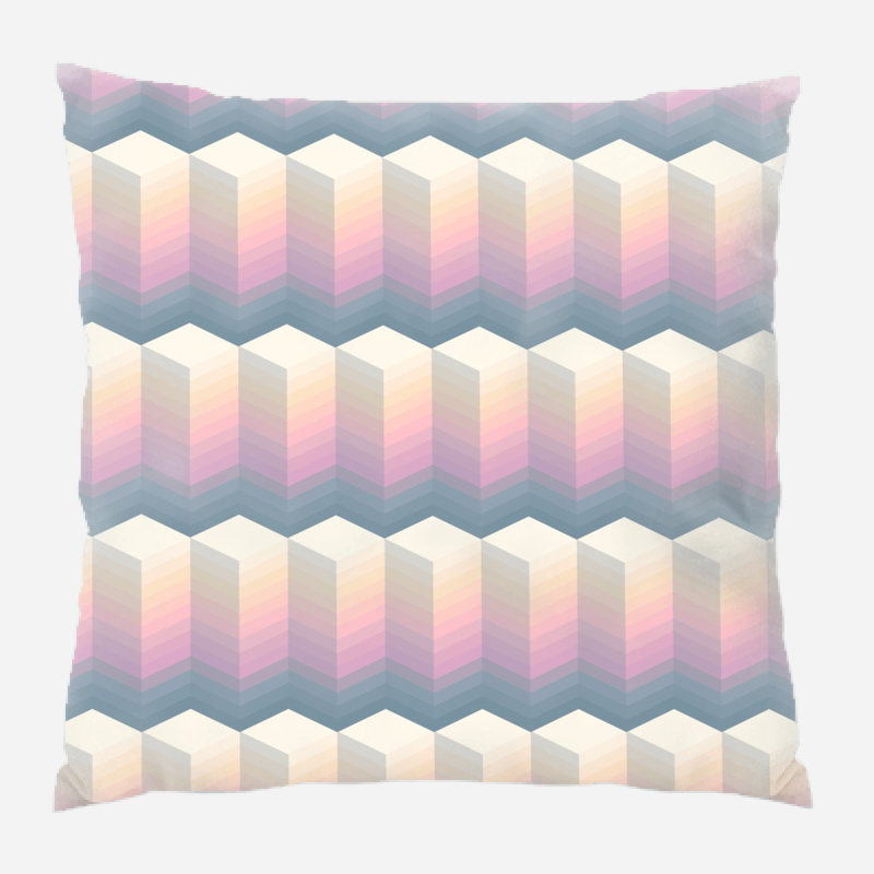 Coussin décoratif à motif transparent, Intérieur, Beige / Gris