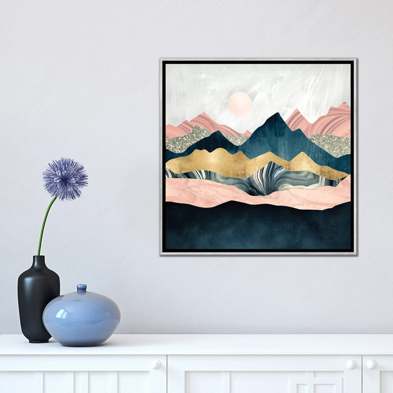 « peluchey peaks » par spacefrog designs-print, H 18 po x l 18 po x P 1,5 po, Toile avec cadre argenté