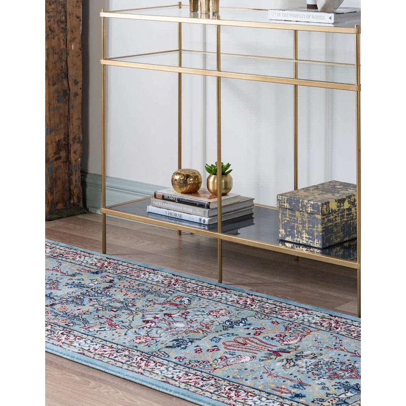 Tapis bleu Jackson Jackson, Tapis de couloir 2 pi x 8 pi, Blue