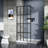 Modern Simplicity Glass Shower Walk-in Black Finish Bathroom Elegance