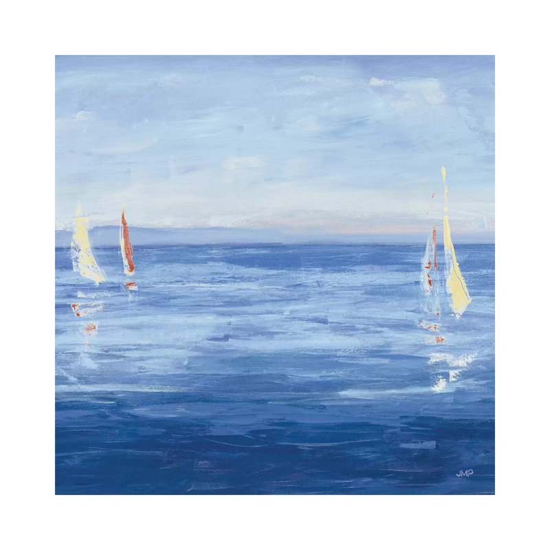 Open Sail with Red Crop 1 Piece Wrapped Canvas Painting, 30.48 cm H x 30.48 cm W