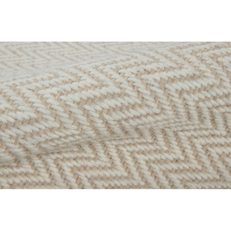 Tapis Pulse tissé à la main en laine à chevrons couleur miel, 3,96 m x 5,18 m, 13' X 17'