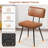 Dining Chairs Set of 2 with PU Leather Cover Filled Sponge Waterfall Seats-715654151