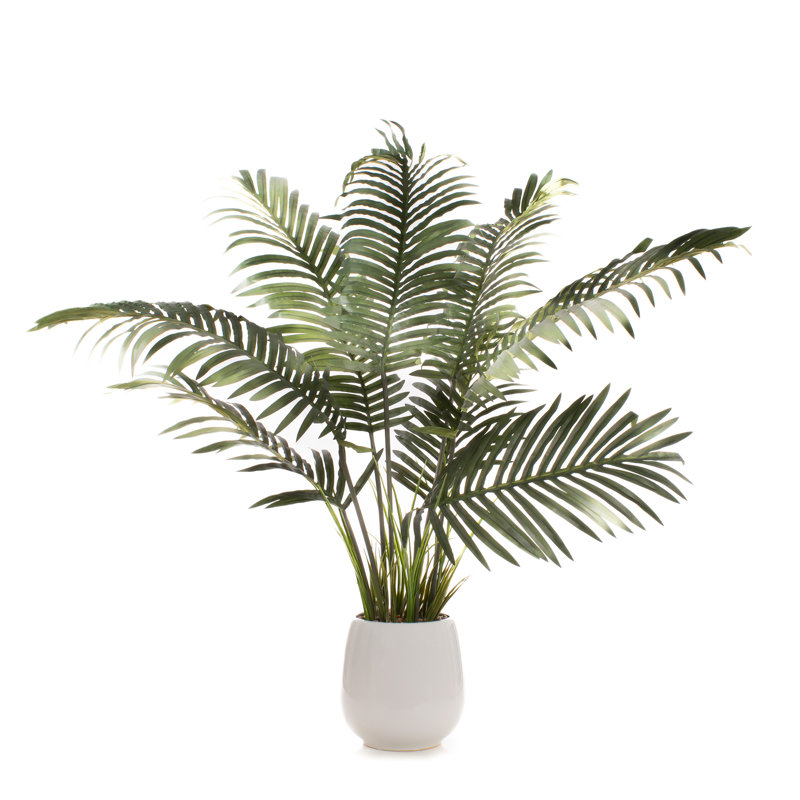 120cm Faux Palm with Grass in Ceramic Pot