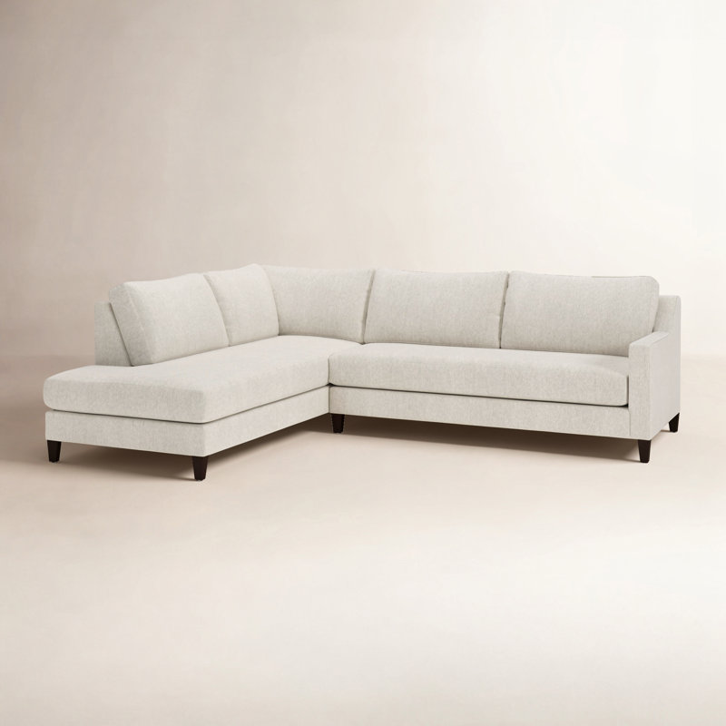 Baker 2-PC Upholstered Sectional, Left Hand Facing, Ticket Ash