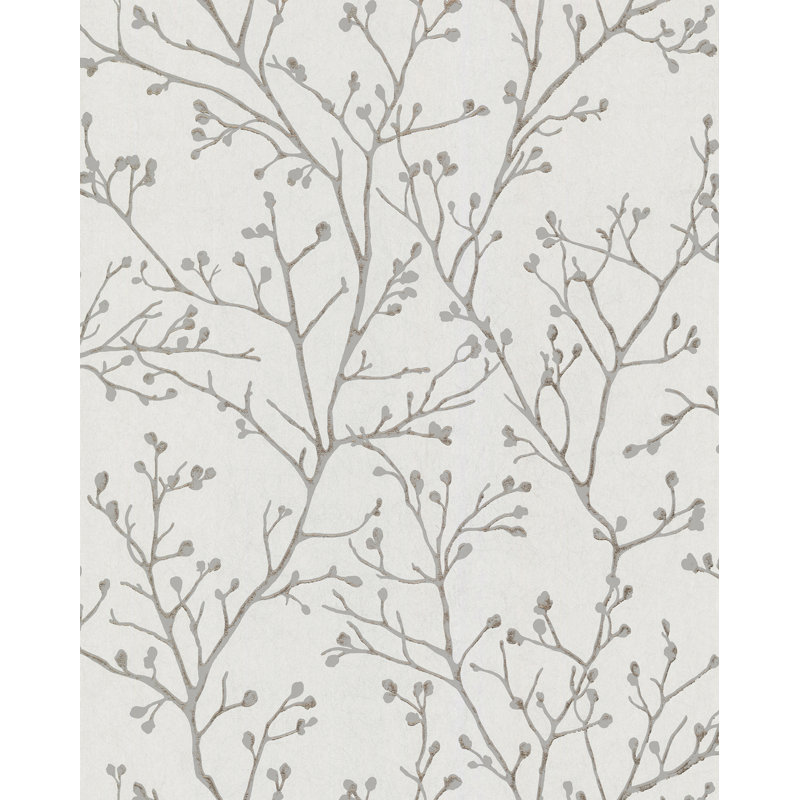 Rouleau de papier peint L 33 pi x l 20,9 po Kaidynn, Gris clair