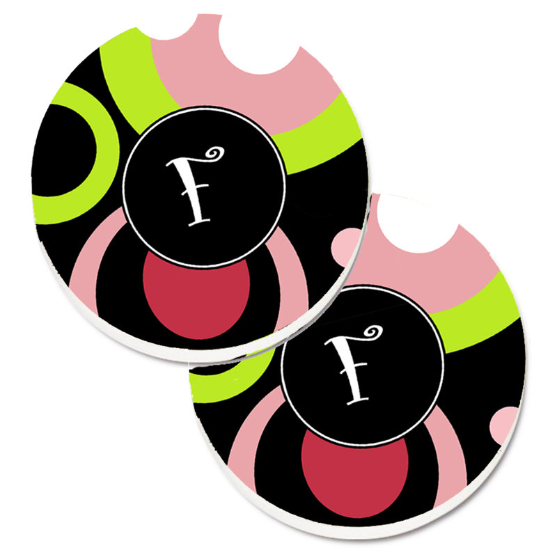 Sous-verre de voiture monogramme, Vert, F