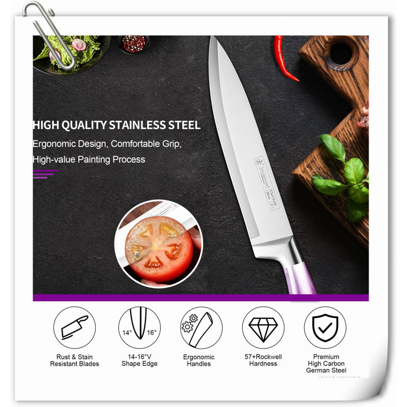 Rephen Knife 9 Piece Knife Block Set