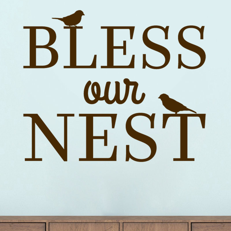Décalcomanie murale bless notre nid, Brun