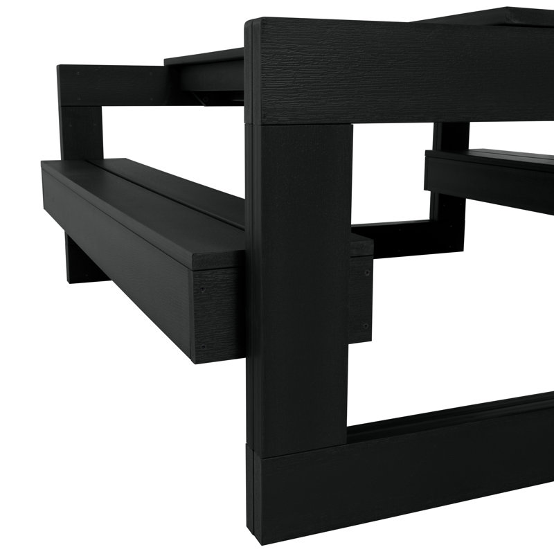 Table de pique-nique moderne Monroe, Black