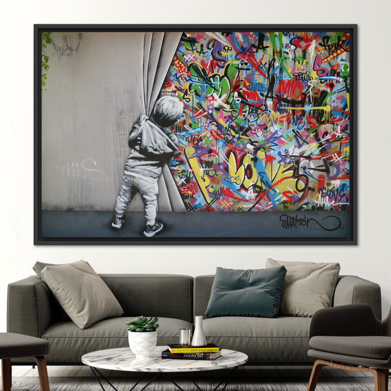 Print on Canvas, 25 cm H x 35 cm W, Framed Print without Mat, Black