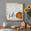 «Fall Giving Thanks» - Reproduction d'art textuel sur toile encadrée-984781824-984781831