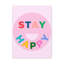 Décoration murale inspirante «Stay Happy Motivation»-810072546