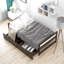 Lit plateforme simple avec deux tiroirs-506795330